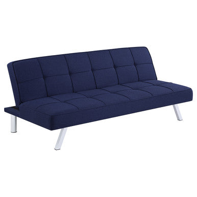 Joel Upholstered Tufted Sofa Bed (Blue)