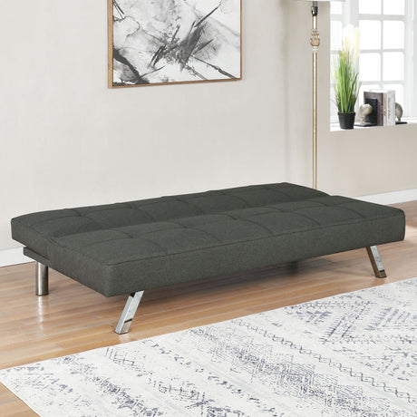 Joel Upholstered Tufted Sofa Bed (Grey)