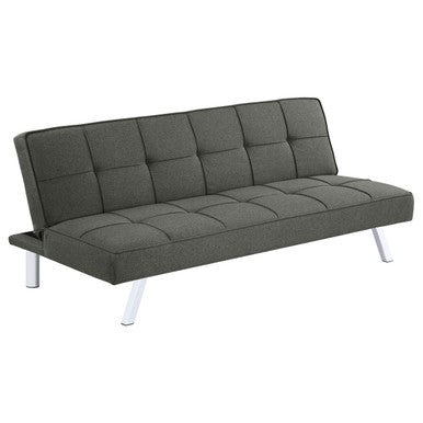 Joel Upholstered Tufted Sofa Bed (Grey)