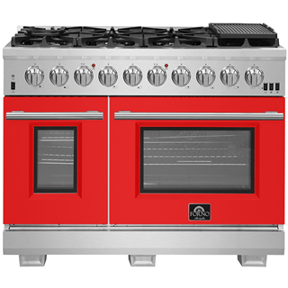 Forno 48" Capriasca Gas Range with 8 Burners, Griddle and 160,000 BTUs - FFSGS6260-48