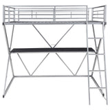 Hyde Full Workstation Loft Bed Silver