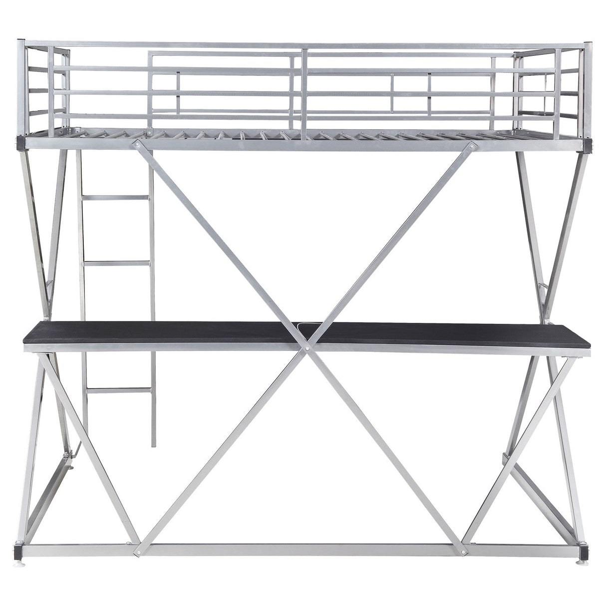 Hyde Full Workstation Loft Bed Silver