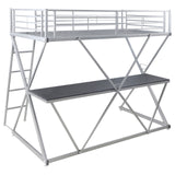 Hyde Twin Workstation Loft Bed Silver