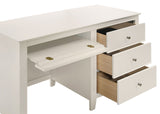 Selena 3-drawer Computer Desk Storage Cream White