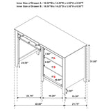 Selena 3-drawer Computer Desk Storage Cream White