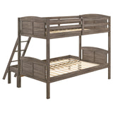 Flynn Twin Over Full Bunk Bed Weathered Brown