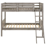 Ryder Twin Over Twin Bunk Bed Weathered Taupe