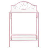 Massi 1-shelf Nightstand with Glass Top Powder Pink