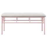 Massi Tufted Upholstered Bench Powder Pink