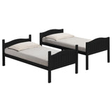 Arlo Twin Over Twin Bunk Bed with Ladder Black