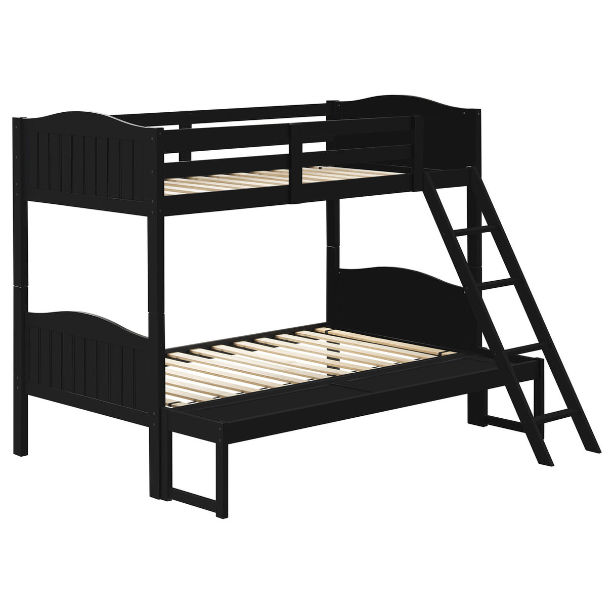 Arlo Twin Over Full Bunk Bed with Ladder Black