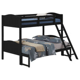 Arlo Twin Over Full Bunk Bed with Ladder Black