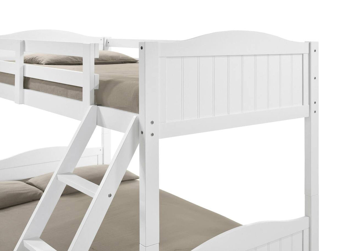 Arlo Twin Over Full Bunk Bed with Ladder White