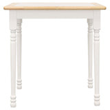 Carlene Square Top Dining Table Natural Brown and White