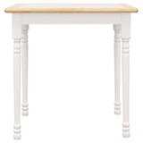 Carlene Square Top Dining Table Natural Brown and White