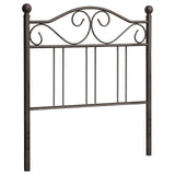 Ellis Scroll Twin Headboard Dark Bronze