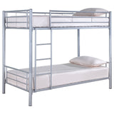 Hayward Twin Over Twin Bunk Bed Silver