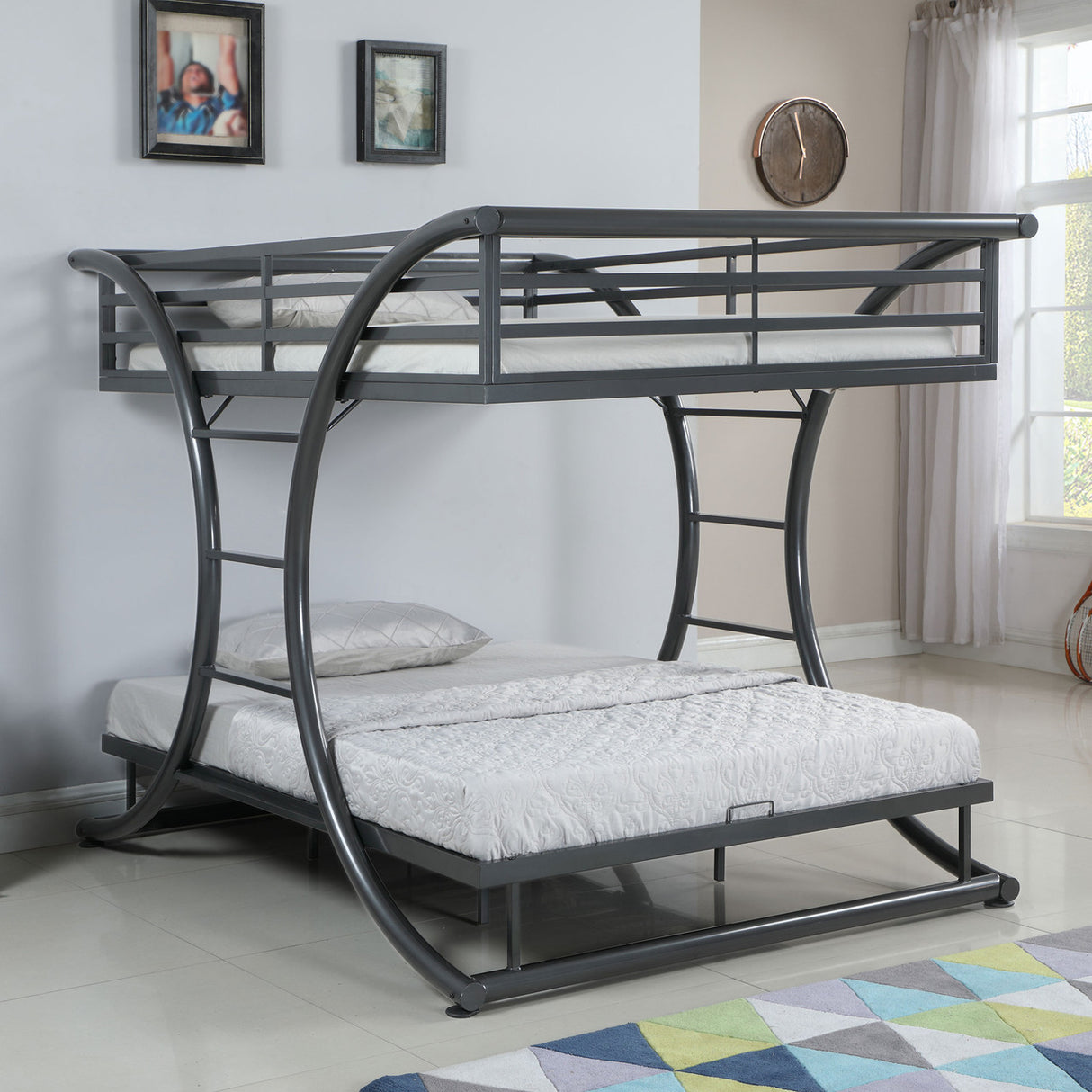 Stephan Full Over Full Bunk Bed Gunmetal