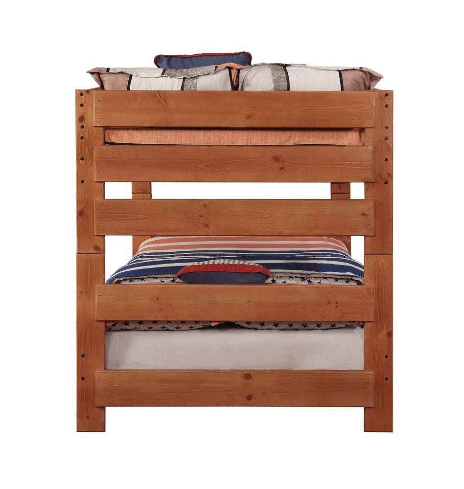 Wrangle Hill Full Over Full Bunk Bed Amber Wash