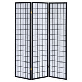 Carrie 3-panel Folding Screen Black and White