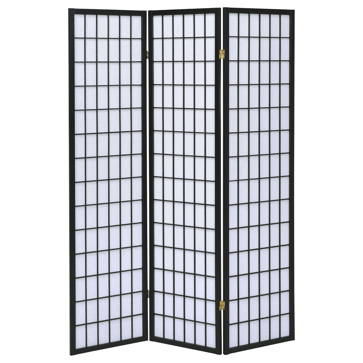 Carrie 3-panel Folding Screen Black and White