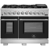 Forno 48" Capriasca Gas Range with 8 Burners, Griddle and 160,000 BTUs - FFSGS6260-48