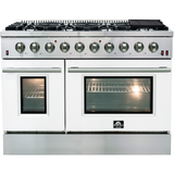 Forno 48" Galiano Gas Range with 8 Burners, Griddle, and Double Oven - FFSGS6244-48