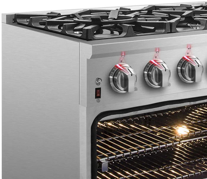 Forno Massimo 36" Dual Fuel Range in Stainless Steel - FFSGS6125-36