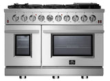 FORNO® Alta Qualita 48" Stainless Steel Pro Style Gas Range - FFSGS6239-48