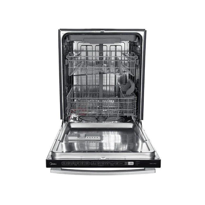 Forno 3-Piece Appliance Package - 36" Dual Fuel Range, French Door Refrigerator, and Dishwasher in Stainless Steel