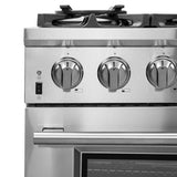 Forno 4-Piece Pro Appliance Package - 36" Dual Fuel Range, 56" Pro-Style Refrigerator, Microwave Oven, & 3-Rack Dishwasher in Stainless Steel