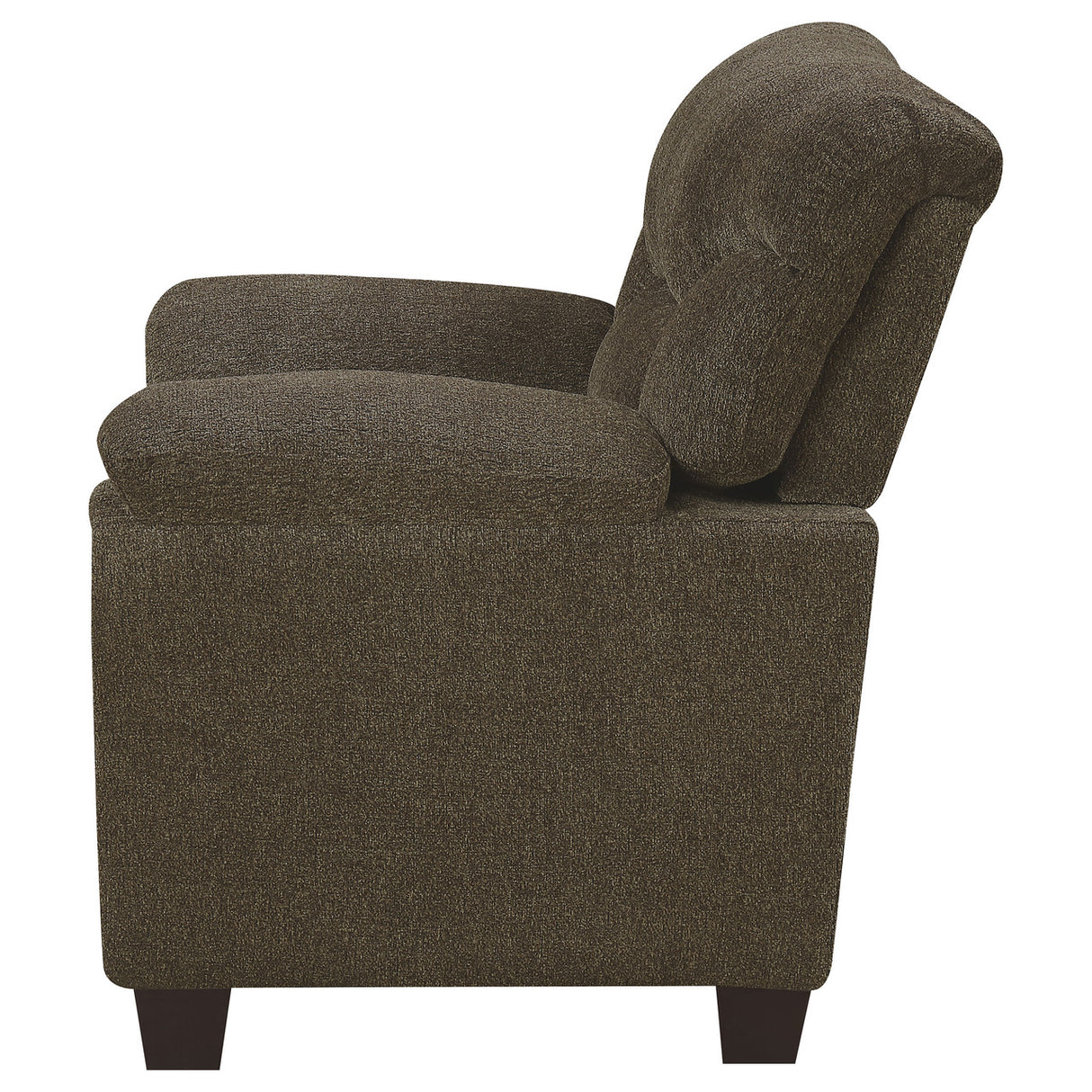 Clementine Upholstered Chair with Nailhead Trim Brown