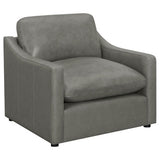 Grayson Sloped Arm Upholstered Chair Grey