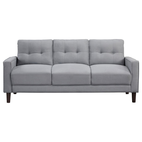 Bowen Upholstered Track Arms Tufted Sofa Grey