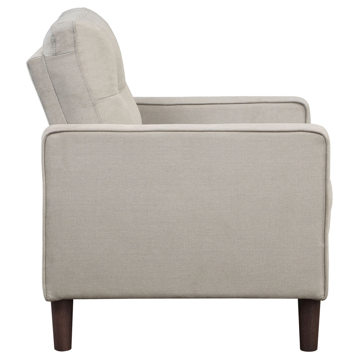 Bowen Upholstered Track Arms Tufted Chair Beige