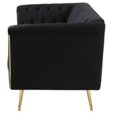 Holly Tuxedo Arm Tufted Back Sofa Black