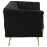 Holly Tuxedo Arm Tufted Back Sofa Black