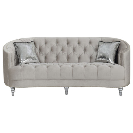 Avonlea Sloped Arm Tufted Sofa Grey