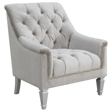 Avonlea Sloped Arm Tufted Chair Grey