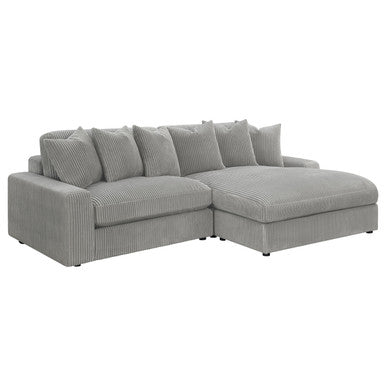 Blaine Upholstered Reversible Sectional Fog