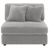 Blaine Upholstered Armless Chair Fog