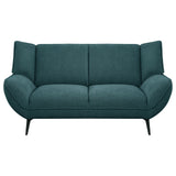 Acton 2-piece Upholstered Flared Arm Sofa Set Teal Blue