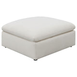 Hobson Cushion Seat Ottoman Off-White