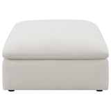 Hobson Cushion Seat Ottoman Off-White