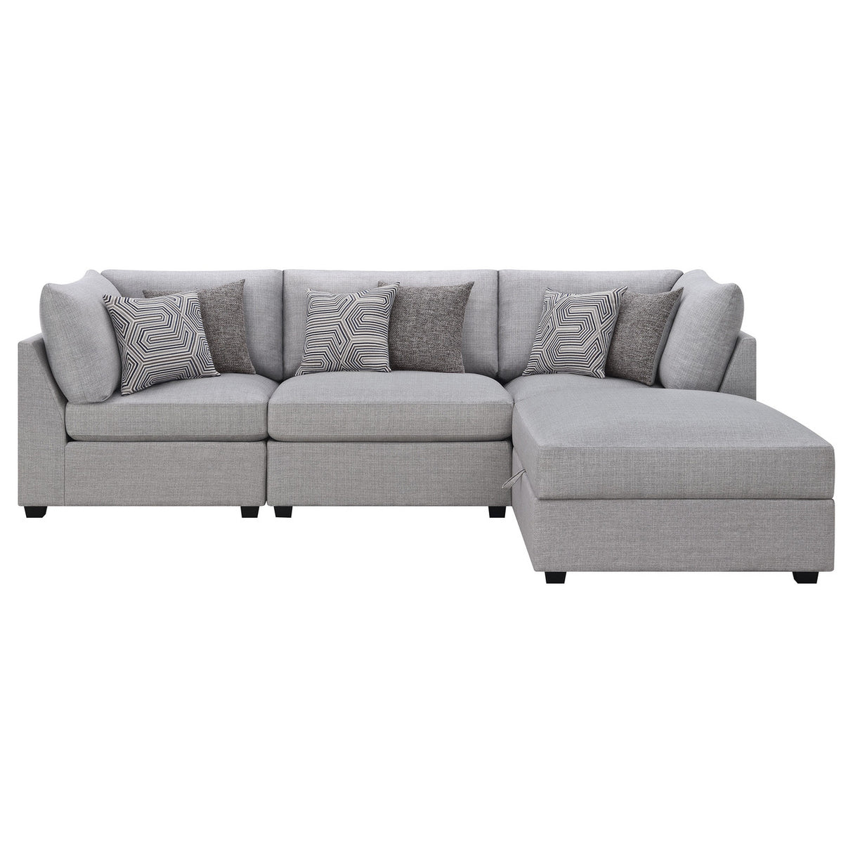 Cambria 4-piece Upholstered Modular Sectional Grey