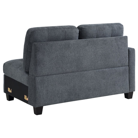 Georgina Upholstered RAF Chair Steel Grey