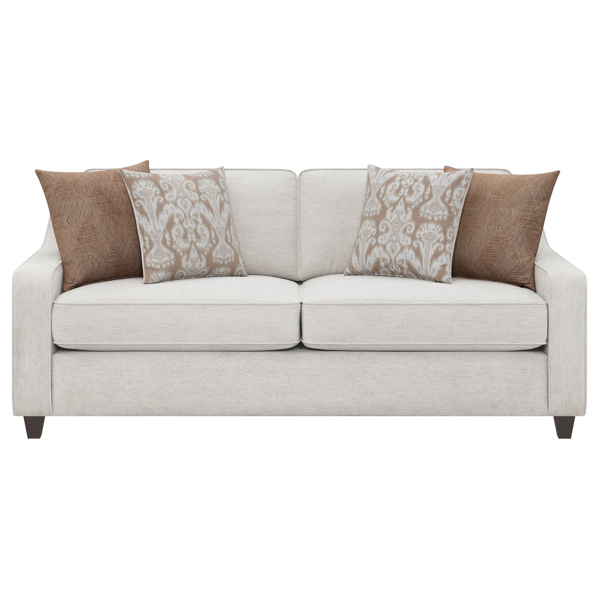 Christine Upholstered Cushion Back Sofa Beige