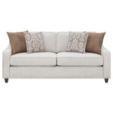 Christine Upholstered Cushion Back Sofa Beige