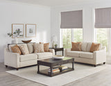 Christine Upholstered Cushion Back Sofa Beige