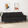 3-Seater Black Sofa